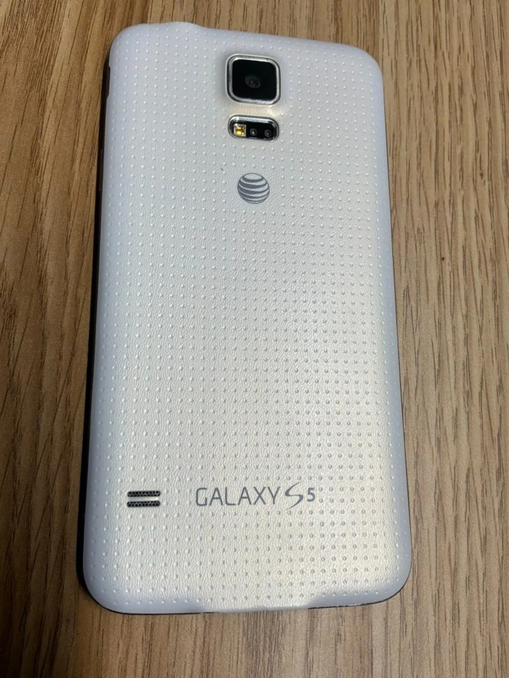Samsung Galaxy S5 SM-G900A AT&T 16GB White Smartphone For Parts Charging Port